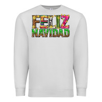 Dove Grey feliz navidad with pattern Premium Sweatshirt - texasbilliewilder