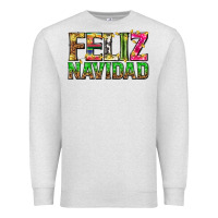 Oatmeal Heather feliz navidad with pattern Premium Sweatshirt - texasbilliewilder
