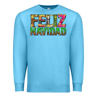 Ocean Blue feliz navidad with pattern Premium Sweatshirt - texasbilliewilder