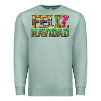 Seafoam feliz navidad with pattern Premium Sweatshirt - texasbilliewilder