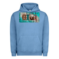 Pigment Pebble Blue western turquoise gigi license plate Urban Hoodie - BarkalooDesign