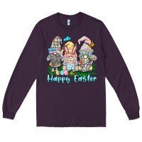 Plum happy easter gnome Long Sleeve Tee - BarkalooDesign
