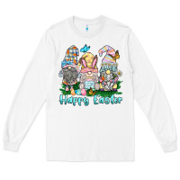 White happy easter gnome Long Sleeve Tee - BarkalooDesign