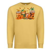 Antique Gold pumpkins coffee cups Premium Sweatshirt - Zillion Design Studio