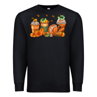 Black pumpkins coffee cups Premium Sweatshirt - Zillion Design Studio