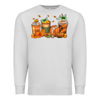 Dove Grey pumpkins coffee cups Premium Sweatshirt - Zillion Design Studio