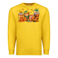 Lemon pumpkins coffee cups Premium Sweatshirt - Zillion Design Studio