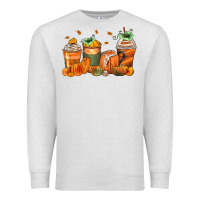 Oatmeal Heather pumpkins coffee cups Premium Sweatshirt - Zillion Design Studio
