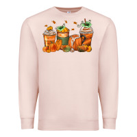 Pale Pink pumpkins coffee cups Premium Sweatshirt - Zillion Design Studio