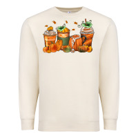 Sandshell pumpkins coffee cups Premium Sweatshirt - Zillion Design Studio