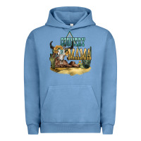 Pigment Pebble Blue country mama Urban Hoodie - NancyCooperArtShop