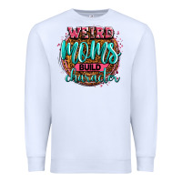 White weird moms build character Premium Sweatshirt - Zillion Design Studio