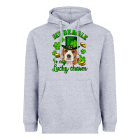 Heather Grey st.patrick's day my beagle is my lucky charm Heavyweight Hoodie - RanaPortraitStore