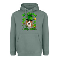Sage st.patrick's day my beagle is my lucky charm Heavyweight Hoodie - RanaPortraitStore