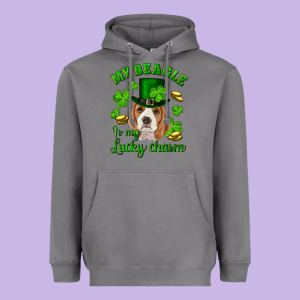 St.patrick's Day My Beagle Is My Lucky Charm Heavyweight Hoodie Designed By Ranaportraitstore