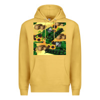 Antique Gold harvester seamless pattern Premium Hoodie - BundleAndBundleShop