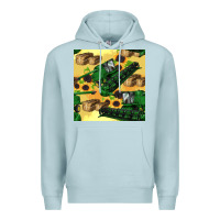 Blue Mist harvester seamless pattern Premium Hoodie - BundleAndBundleShop