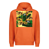 Carrot harvester seamless pattern Premium Hoodie - BundleAndBundleShop