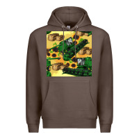 Coffee harvester seamless pattern Premium Hoodie - BundleAndBundleShop