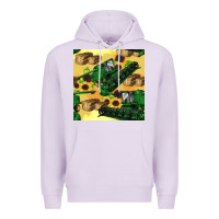 Lilac harvester seamless pattern Premium Hoodie - BundleAndBundleShop
