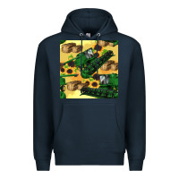 Navy harvester seamless pattern Premium Hoodie - BundleAndBundleShop