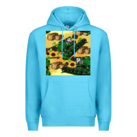 Ocean Blue harvester seamless pattern Premium Hoodie - BundleAndBundleShop