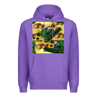 Purple harvester seamless pattern Premium Hoodie - BundleAndBundleShop