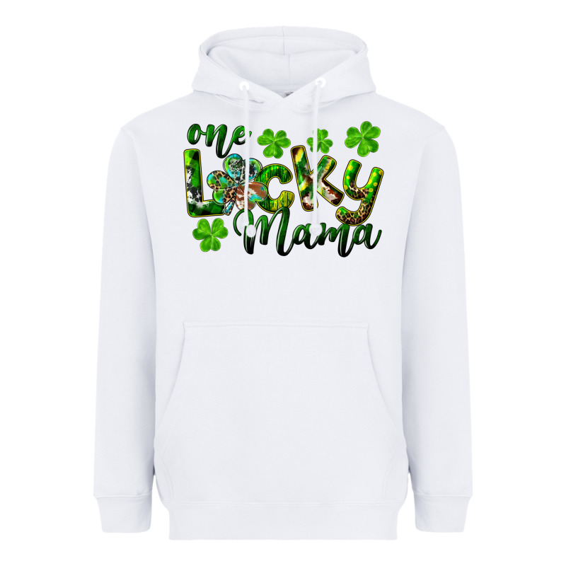 St. Patrick's Day One Lucky Mama Heavyweight Hoodie by RanaPortraitStore | Teevron