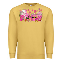 Antique Gold pink christmas coffee cups Premium Sweatshirt - texasbilliewilder