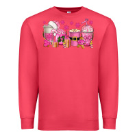 Cardinal pink christmas coffee cups Premium Sweatshirt - texasbilliewilder