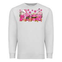Dove Grey pink christmas coffee cups Premium Sweatshirt - texasbilliewilder