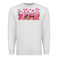 Oatmeal Heather pink christmas coffee cups Premium Sweatshirt - texasbilliewilder