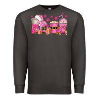 Smoke pink christmas coffee cups Premium Sweatshirt - texasbilliewilder