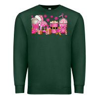 Sports Green pink christmas coffee cups Premium Sweatshirt - texasbilliewilder