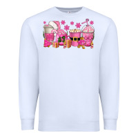 White pink christmas coffee cups Premium Sweatshirt - texasbilliewilder