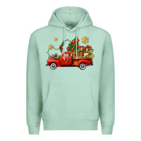 Seafoam Christmas truck Premium Hoodie - AdoDesignShop