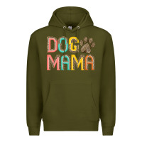 Army Green dog mama Premium Hoodie - JahusDesignShop