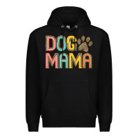 Black dog mama Premium Hoodie - JahusDesignShop