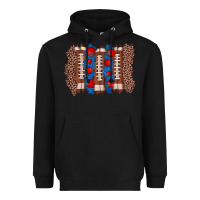 Black football brushstroke Heavyweight Hoodie - Zillion Design Studio