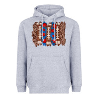 Heather Grey football brushstroke Heavyweight Hoodie - Zillion Design Studio