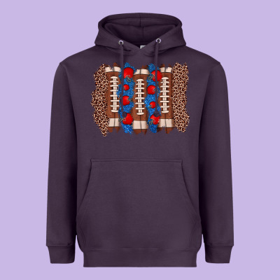 Football Brushstroke Heavyweight Hoodie Designed By Zillion Design Studio