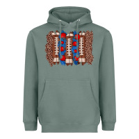 Sage football brushstroke Heavyweight Hoodie - Zillion Design Studio