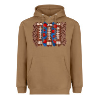 Toasted Coconut football brushstroke Heavyweight Hoodie - Zillion Design Studio