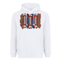 White football brushstroke Heavyweight Hoodie - Zillion Design Studio