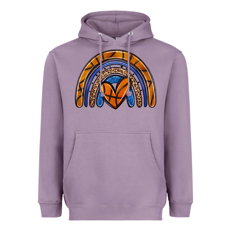Basketball Rainbow Heavyweight Hoodie by Zillion Design Studio | Teevron