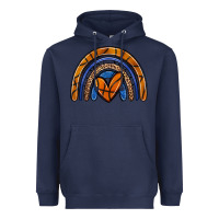 Navy basketball rainbow Heavyweight Hoodie - Zillion Design Studio