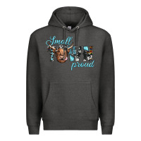 Charcoal Heather small town proud Premium Hoodie - JahusDesignShop