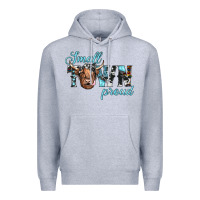 Heather Grey small town proud Premium Hoodie - JahusDesignShop