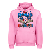 Fuchsia Pink star spangled and hammered skeleton hand Urban Hoodie - Jasminsmagicworld