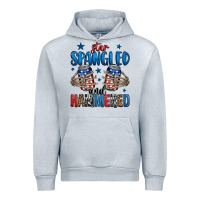 Heather Grey star spangled and hammered skeleton hand Urban Hoodie - Jasminsmagicworld